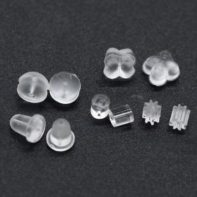 China wholesale E-Co Friendly Many Shapes Silica Gel Clear Earplug Earplug Back Plug For Earring Making for sale