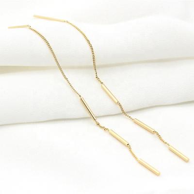 China DIY Jewelry Accessory Simple Design Jewelry Accessories 14K Gold Plated Tassel Earring Wire for sale