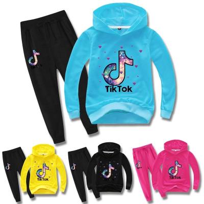 China Sweet hot sale autumn winter girl TikTok boutique long sleeved top set of pants baby for sale