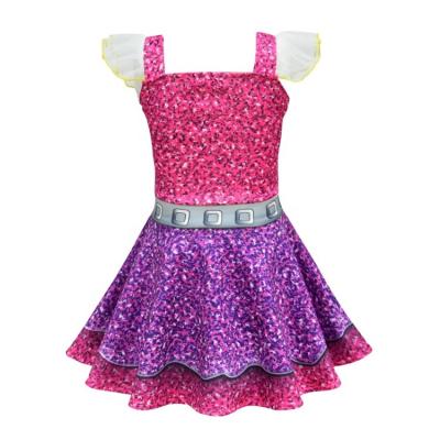 China Breathable Hot Sale Summer Short Sleeve LoL Doll Baby Girl Party Dress for sale