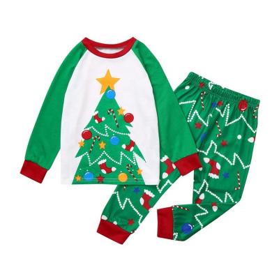 China Adult Christmas Pine Tree Sleepwear Pajamas Baby Child Family Christmas Soft Pajamas Wholesale Apparel for sale