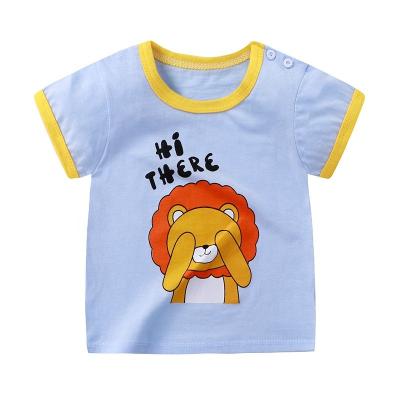 China 2022 Breathable Warm Summer Boys 100% Cotton T Shirts And Short Sleeves Baby Boy Clothes for sale