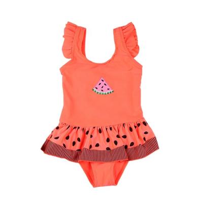 China Wholesale Soft One Piece Baby Swimwear Kids Bathing Suit Watermelon Print Watermelon Girls Toddler Swimsuit for sale