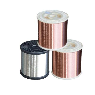 China Factory Supply CCA Overhead Wire TCCA Wire 0.12mm-2.0mm Copper Clad Aluminum Wire for sale