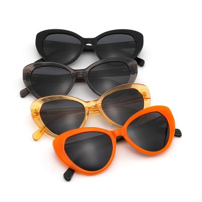 China Custom Fashion Sunglasses High Quality Oversized Women Polarized Glass Cat Eye Acetate Sun Glasses for sale