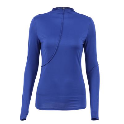 China Anti-wrinkle High Neck Bottoming Shirt Women 2021 Simple Solid Color Inner Long Sleeve T-Shirt for sale