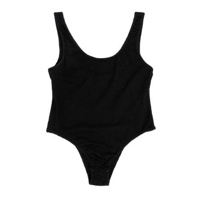 China Anti-pilling black one-piece tank top and tight-fitting women's sleeveless breathable back cotton knitted top for sale