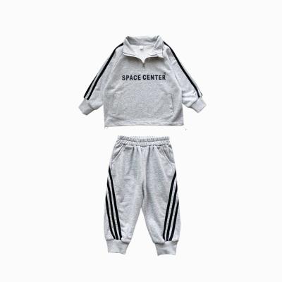 China 2021 Autumn New Style Children's Breathable Boys Suit Children's Sports Style Two-Piece Autumn Clothing Fashion Letters Set Children for sale