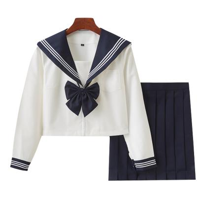 China The sweet Japanese style uniform white paper college suit orthodox three sailors suit for sale