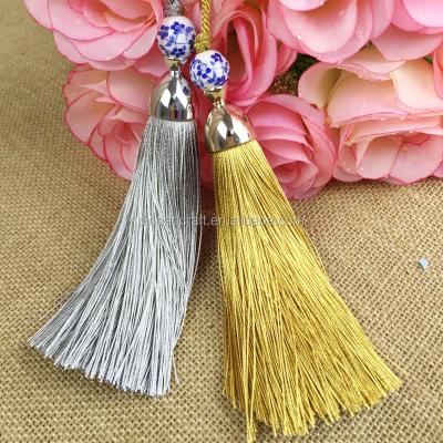 China Wholesale Elegant Key Fancy Beaded Tassel Drapery Tassel for sale