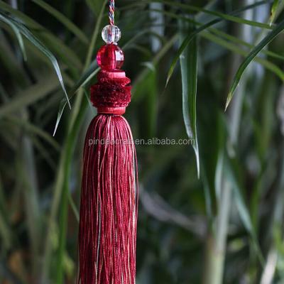 China Home Decor Tassel Pearl Tassel Elegant Decoration Crystal Tassel Type For Curtain, Car, Key for sale