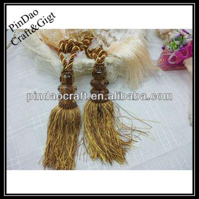 China Cheap Crystal Curtain Tiebacks With Single Tassel Tiebacks for sale