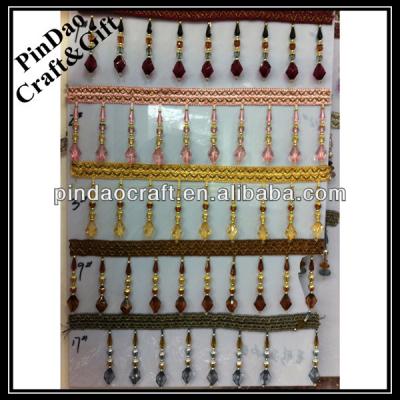 China Handmade Beaded Curtain Fringe for sale