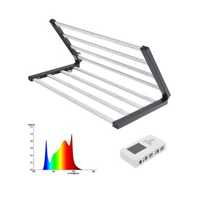 China Seed Starting Commercial Wholesale Dustproof Waterproof Dimmable Kits IR and UV Spectrum Light Grow Light 8 Bar Foldable LED Grow Lights for sale