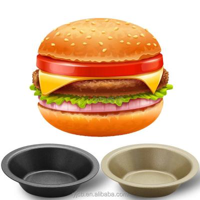 China Bakeware Carbon Steel Cake Mold Mini Burger Pan Disposable Pan 5inch Pie Pan for sale