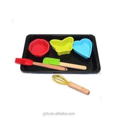 China 7pcs Carbon Steel Cake Mold Disposable Silicone Cake Baking Set Useful Tool for sale