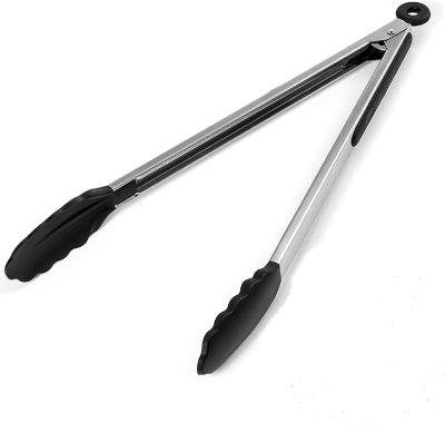 China Sustainable Food Grade Stainless Steel Food Silicone / Kitchen Nylon Tongs for sale