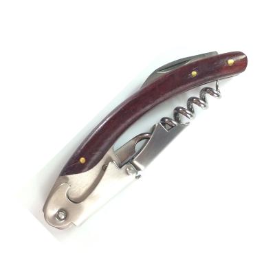 China Sustainable Wooden Handle Opener Multifunction Classic Stainless Steel Servers Twist for sale