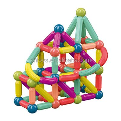 China Intelligent Toy Educational Strong Magnet Blocks Magnetic Toy 64 PCs Balls&Rods Building Educational Toy for sale