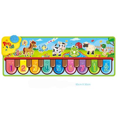 China 2022 Wholesale Plush Piano Mat For Children Piano Keyboard Dance Floor Play Blanket Crash Mat For Kids for sale