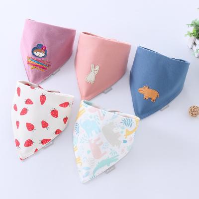 China Nitrosamine Handsome 2pcs Per Pack 100% Cotton Cartoon Design Baby Bibs Double Pack Baby Bibs Double Layers Saliva Towels Baby Accessories for sale