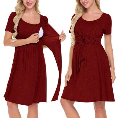 China Radiation Protection Pregnant Summer Breastfeeding Clothes Nursing Maternity Clothes For Pregnant Women Fashion Dresses Pregnancy Maternity Dress for sale