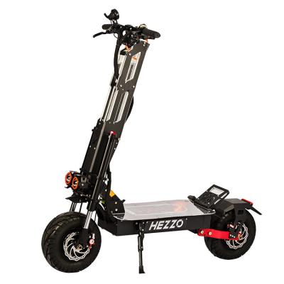 China HEZZO Hot Sale Unisex Escooter Folding Motors 13 Inch Fat Tire Long Range 60V 6000W Fast Electric Moped Off Road 60v Scooter Adult for sale