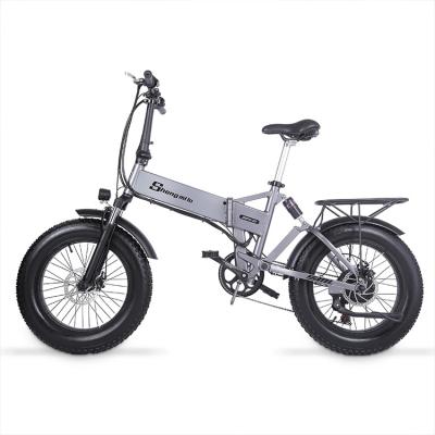 China Aluminum alloy drop shipping 20 inch off road fat tire mountain bike hydraulic brakes folding bicycle 48V 1000W e bikes for sale