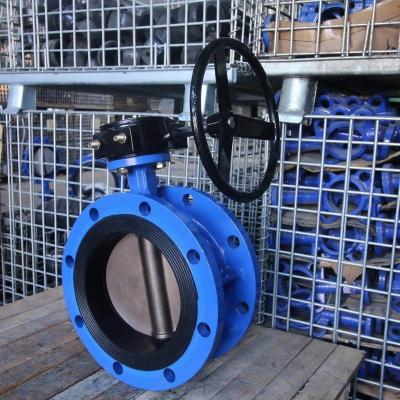 China No Leakage DN300 Ductile Flange Type Iron Worm Gear Butterfly Valve for sale