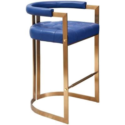 China Modern Cheap Home Modern Simple Cafe Bar Counter Furniture Gold Metal Gold Bar Stools Chairs Bar Table Furniture On Sale for sale