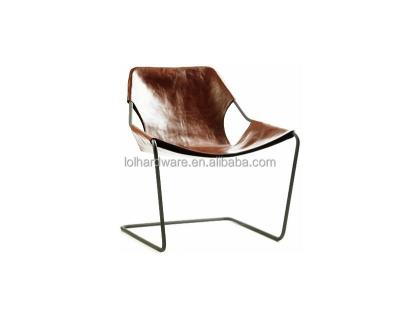 China Leisure Chair 2015 Modern Leather Metal Base New Designer Chair for sale