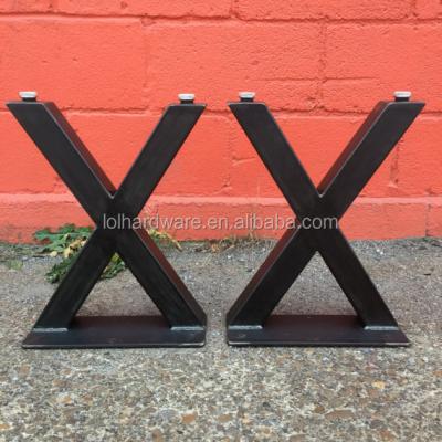 China Table Metal Cross Base For Table , X Shape Metal Table Legs for sale