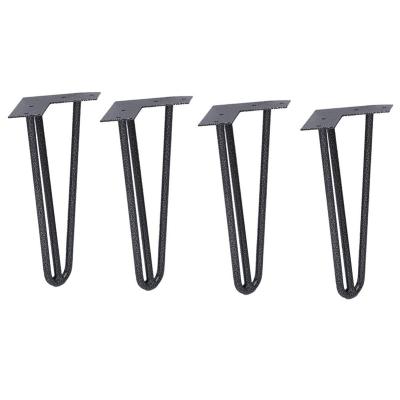 China Special Home Furniture Metal Sofa Leg DIY China Factory Design Hairpin Legs Black Silver U Shape for sale