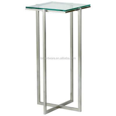 China 2015 new design coffee table stainless steel glass top low coffee table for sale