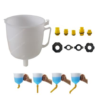 China With Handle and Lid Carry Universal Coolant Refilling Free Funnel Kit Coolant Refilling Funnel Set Radiator Spill Kit for sale