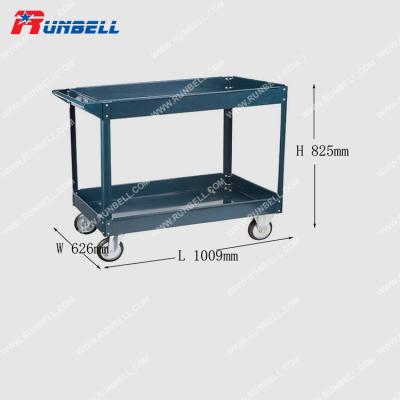 China Tools 36 in. x 24 in. Two Shelves Steel Serving Cart for sale