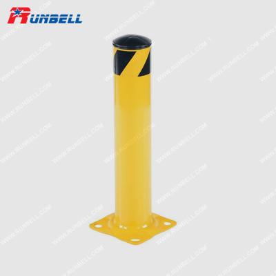 China Marine Bollard Portable Powder Coat Durable Yellow Pipe Height Guardrail Bollard Steel Traffic Bollards for sale