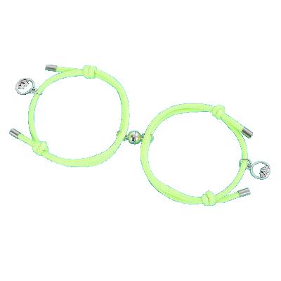 China BOHEMIA Luminous Mutual Attraction Clasp Rope Bracelet Magnet Magnetic Bracelets For Couples Q595FZ for sale