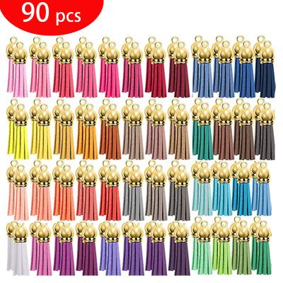 China 90pcs Tassel Vintage Fringe DIY Leather Jewelry Key Chain Cell Phone Ties Pendant Tassels Kimter-Q404FZ Q404FZ for sale