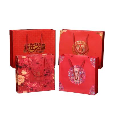 China Wedding Gift Paper Bag Candy Gift Packaging Bag Recyclable Custom Logo Paper Bag With Handle for sale