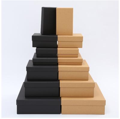 China Handmade spot sky and large rectangular paper earth cover gift box packaging box black wholesale card box manufacturers direct sales for sale