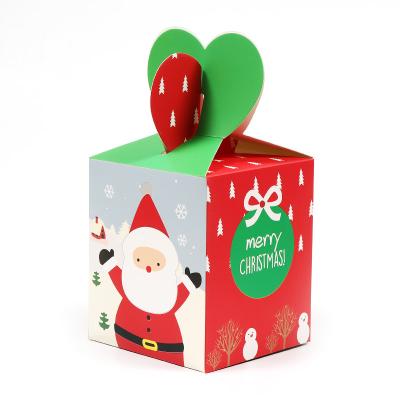 China Creative Home Decoration Christmas Apple Paper Box Christmas Eve Apple Gift Stain Peace Fruit Packing Apple Box New for sale