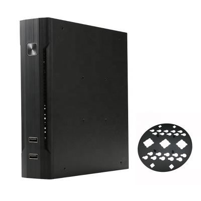 China ITX TX01 Desktop Case HTPC Chassis with Back Mount Bracket Mini-ITX Computer Case USB2.0 Control ITX Industrial Enclosure for sale