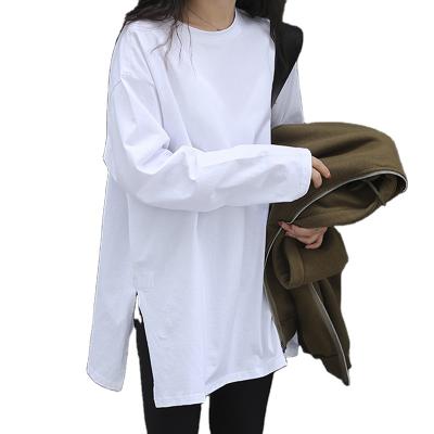 China ODM Women T-shirt Breathable Cotton Customized Logo Printed Factory Outlet Long Sleeve Casual T-shirt for sale