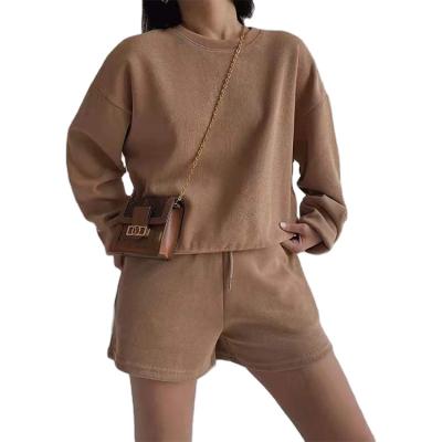 China 2021 new autumn leisure viable trackers and hoodie set women hoodies women set shorts and hoodie set women for sale