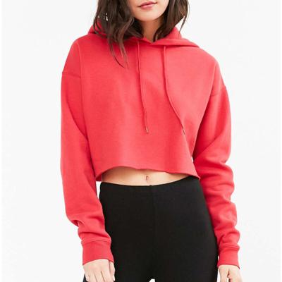 China New Sale Women's High Quality Breathable Casual Flat Shoulder Long Sleeve Belly-Baring Women's Top Hoodie for sale