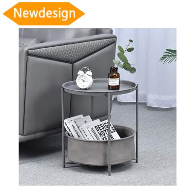 China 2 (Height) Living Room Metal Fridge Stool Adjustable Side Smart Black Coffee Table Modern Smooth Wooden Basket .12 Kg Daily Messy Storage for sale