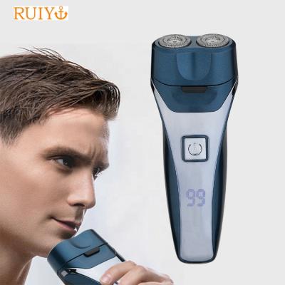 China LED Display Twin Blade Cordless Rechargeable Beard Trimmer Dry And Wet Electric Shaver For Men for sale