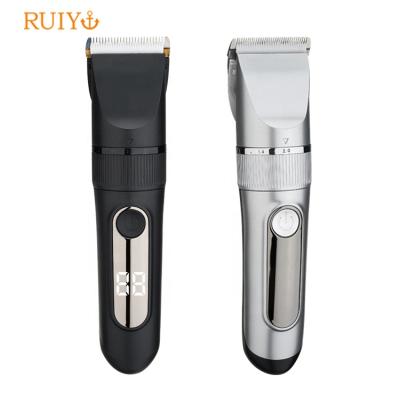 China Right Handed Scissors Wholesale Professional Rechargeable Waterproof Clipper Hair Cutting Machine LED Display for sale