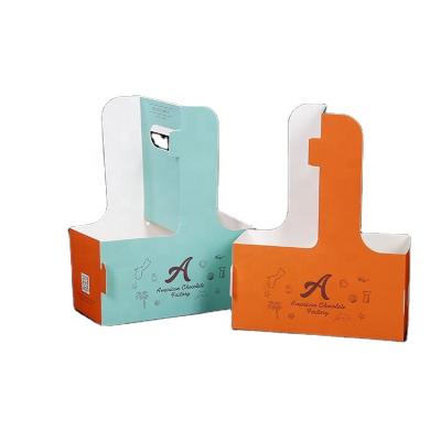 China Milk Tea Beverage Carrier Coffee Cup Holder Recyclable Paper Cup Carrier Cup Holder for sale